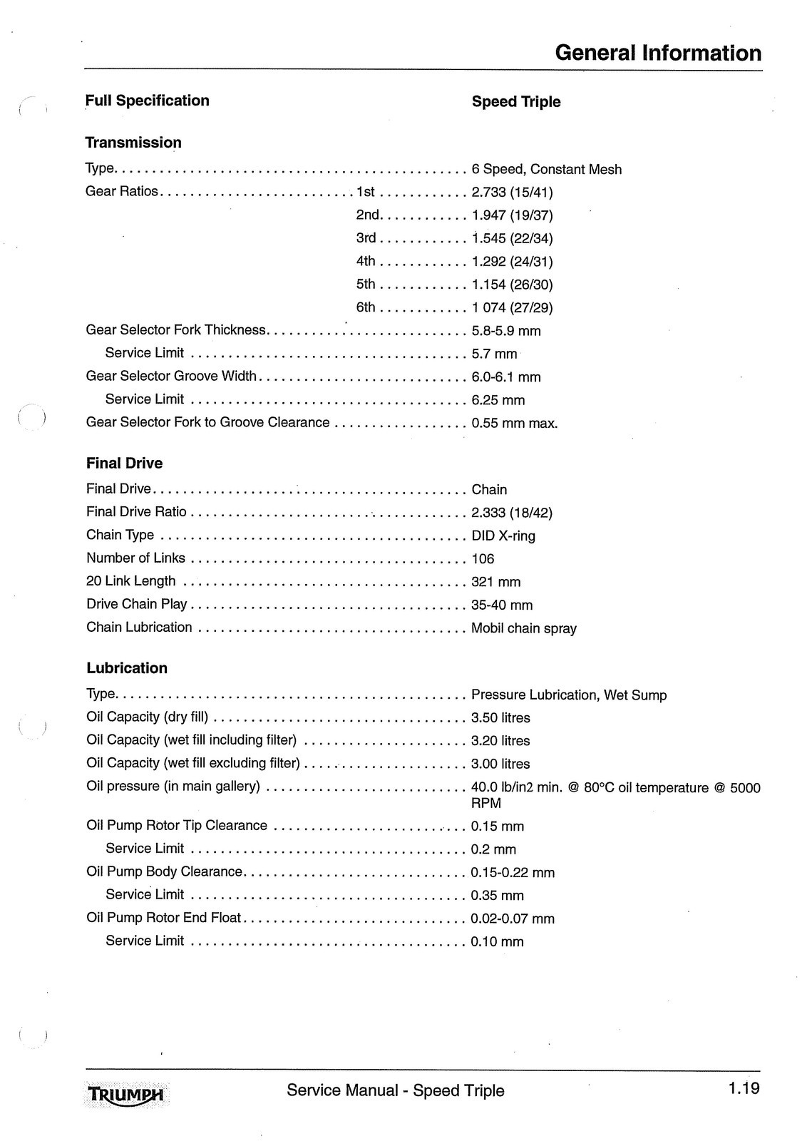 TRIUMPH Speed Triple 1050 Workshop Manual 2005, FASTENED – COVERED – XL FOLDOUTS