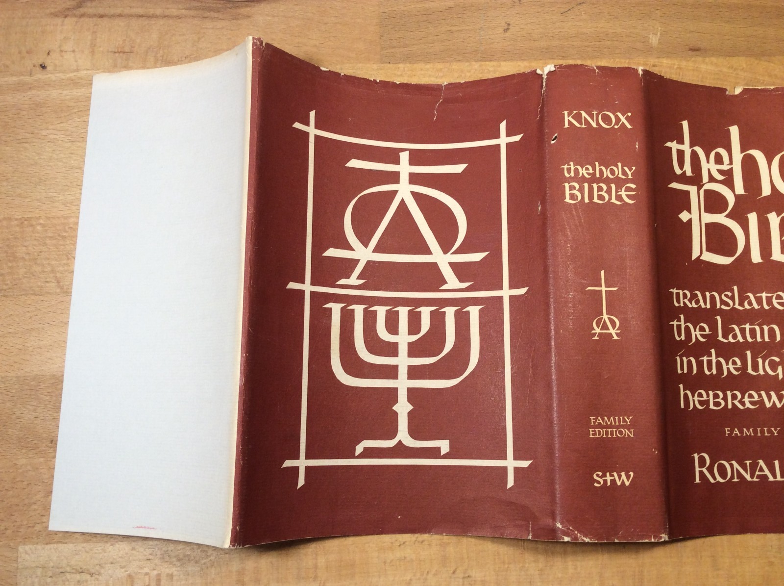 The Holy Bible, Translated From Latin Vulgate, Knox, Family Edition, 1954 HCDJ