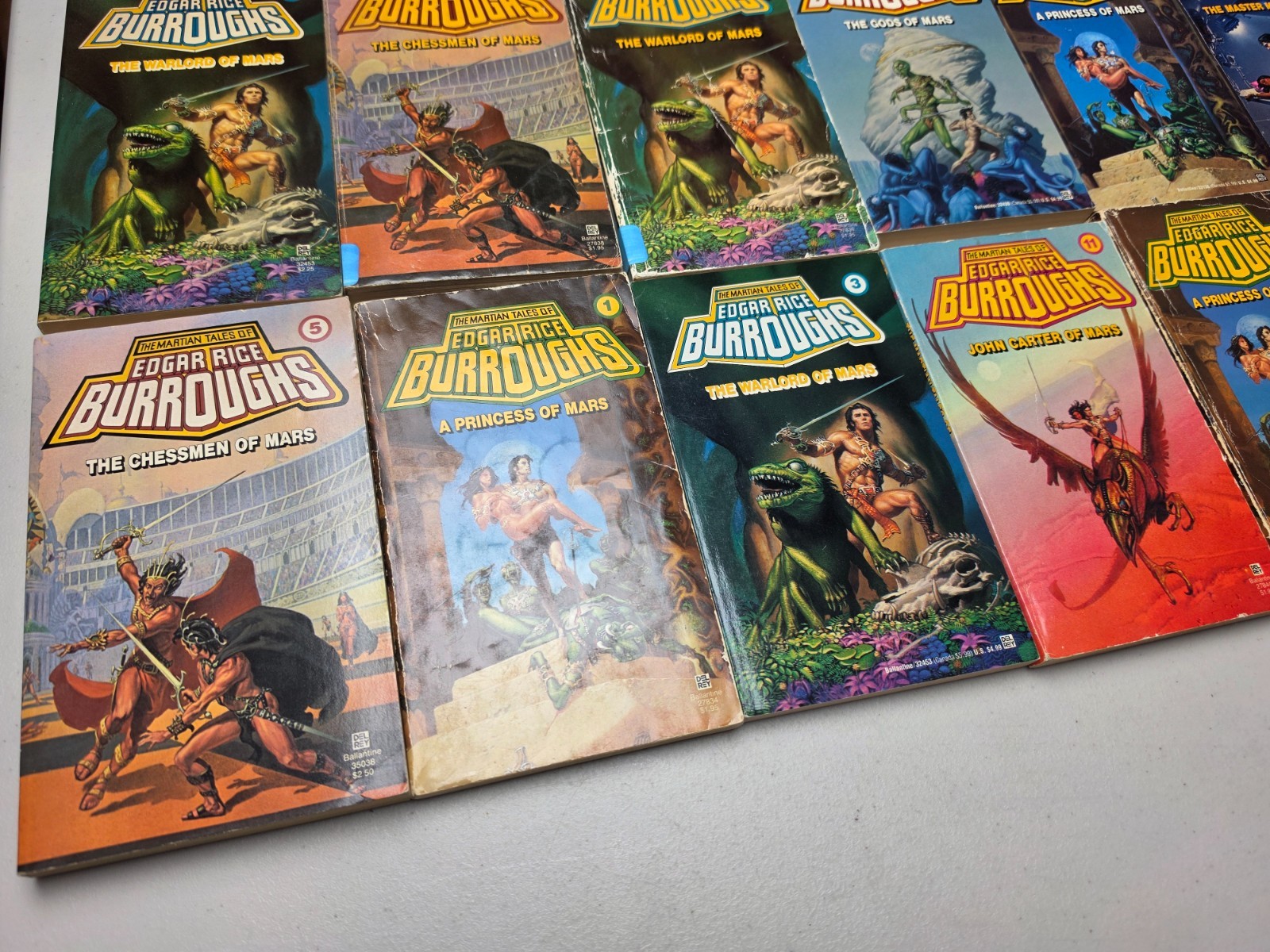 The Martian Tales of Edgar Rice Burroughs John Carter Of Mars Lot of 22 Books