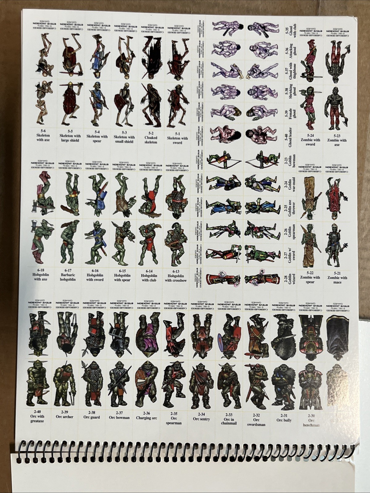 Steve Jackson Cardboard Heroes #2100 NEW RPG 436 Full-Color Fantasy Miniatures