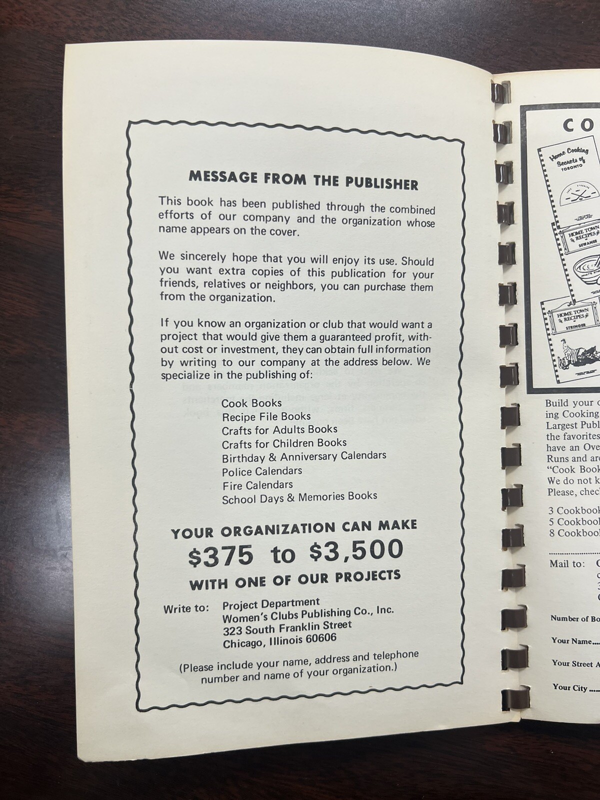 VTG Spiral Cherished Recipes Of Out Community Zip City Alabama Recipes