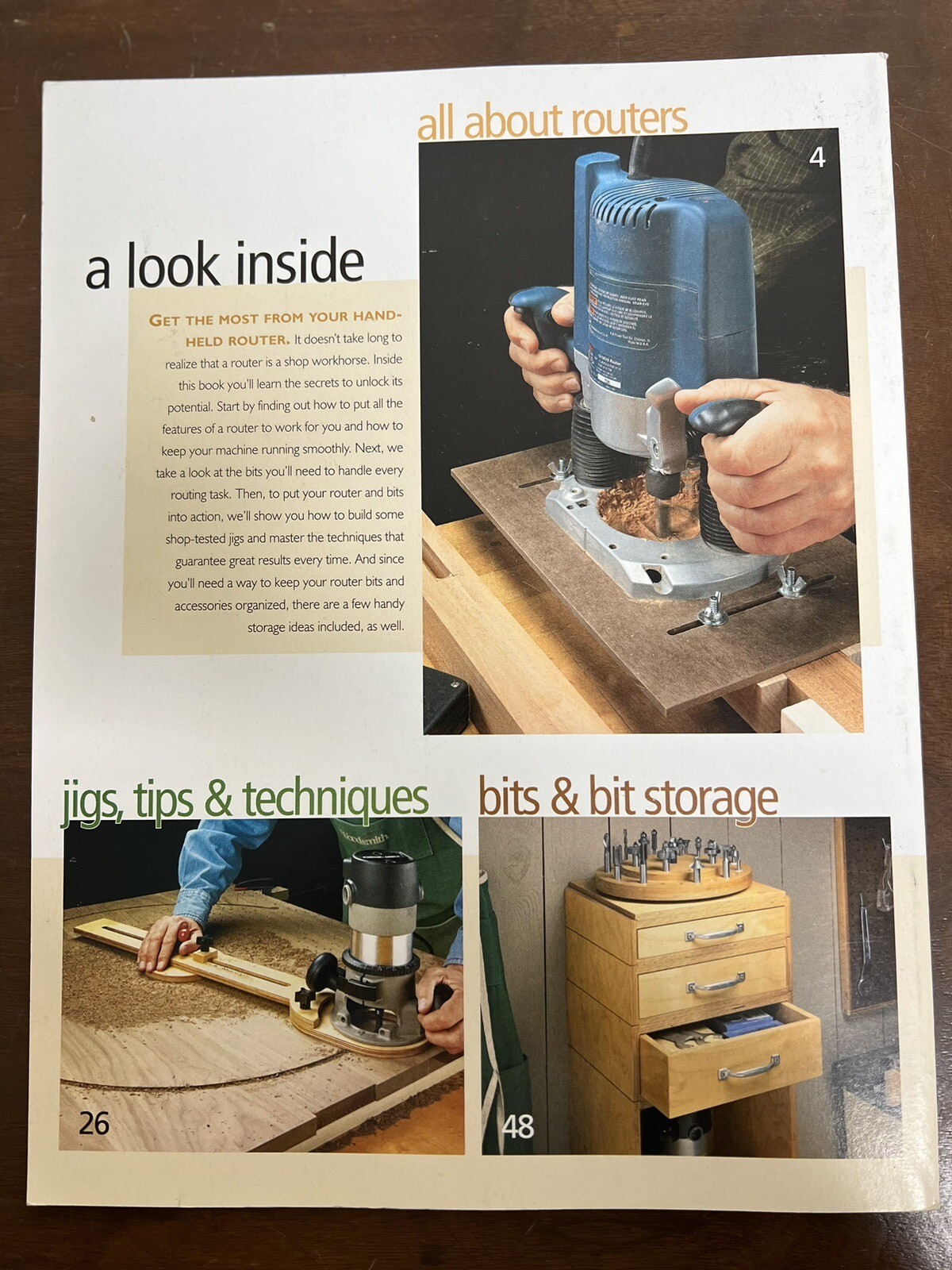 Woodsmith Router Workshop How to, Cleaner Cuts, Add-Ons, Bits 98 pages