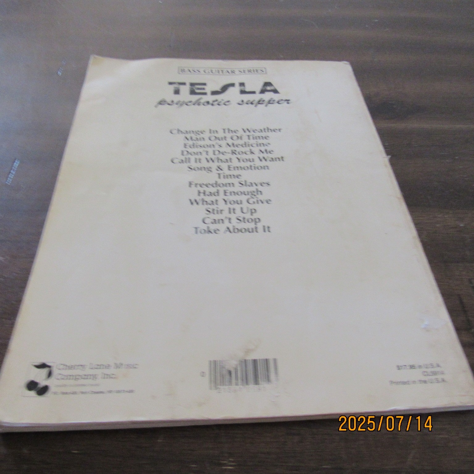 Lot 2-Tesla-Bass Guitar Books-Cherry Lane-Mechanical Resonance-Psychotic Supper