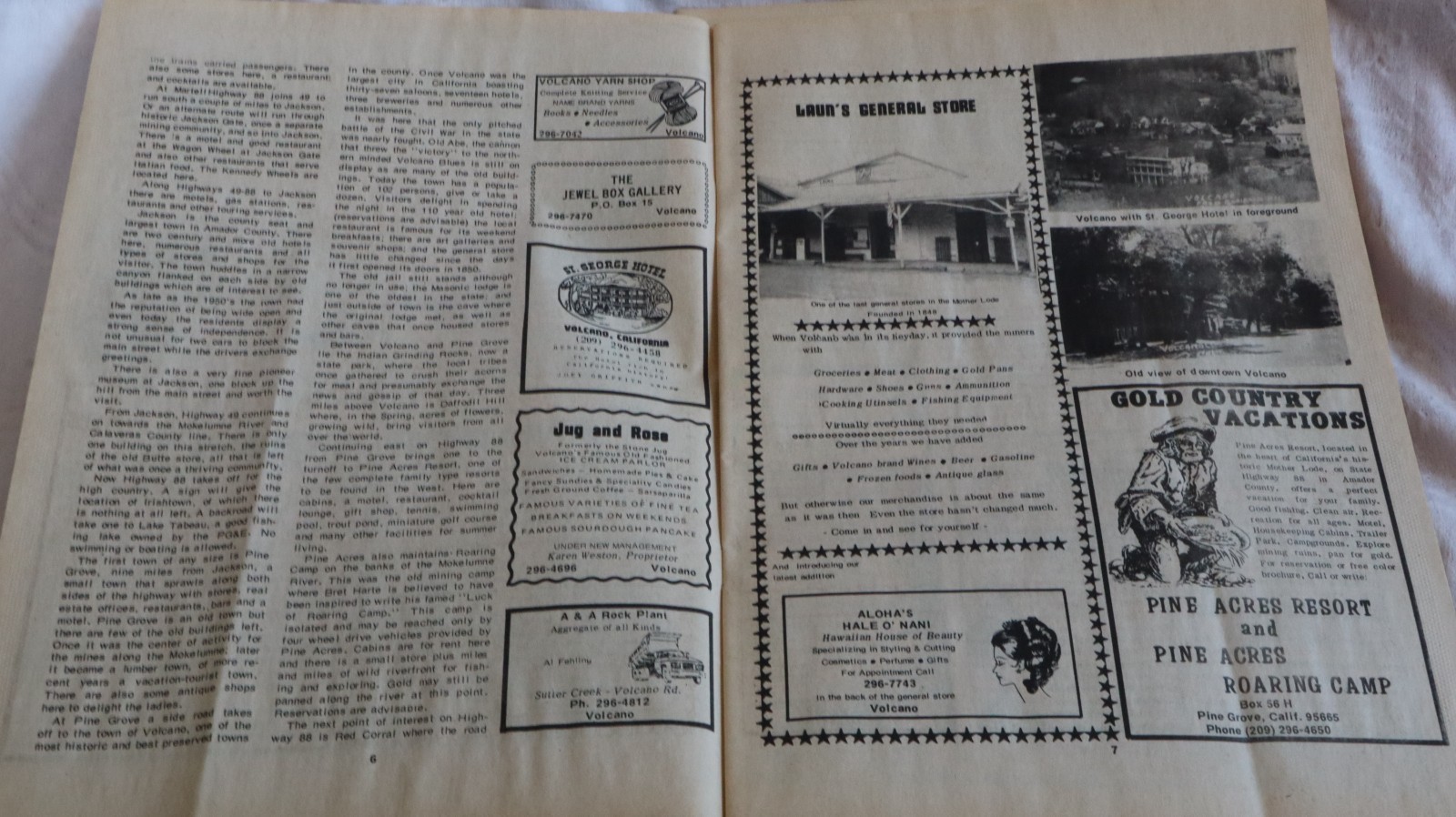 Amador County TRAVEL GUIDE 1972-73 MAPS ADS HISTORY THE MOTHER LODE HWY 88 b1