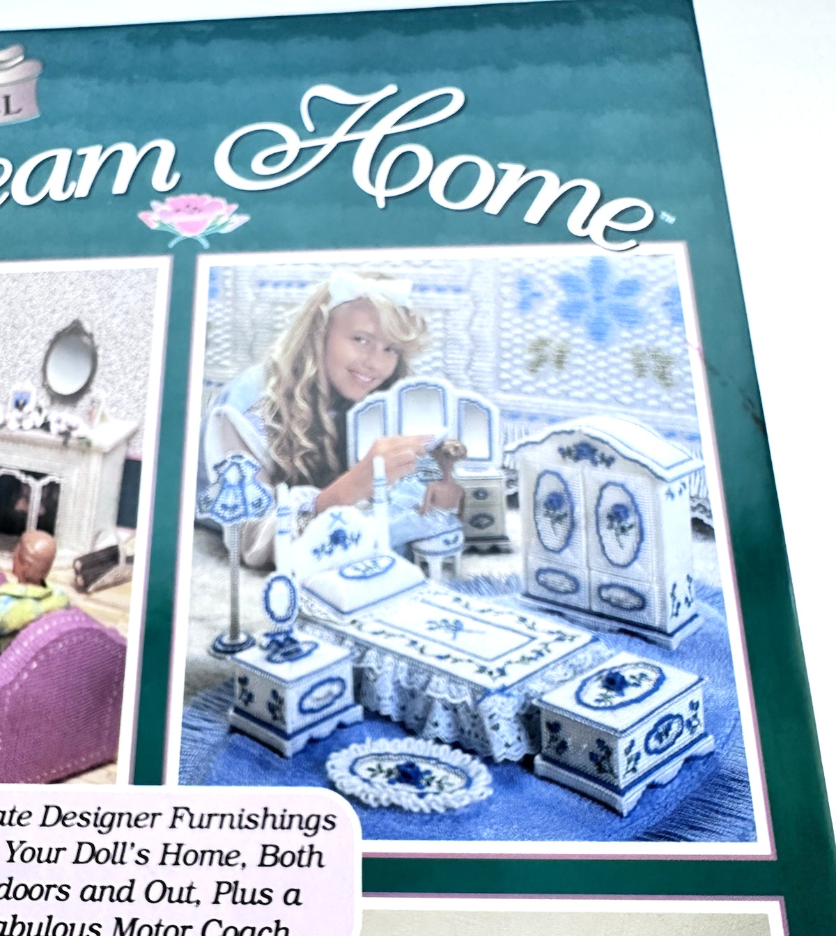 Vtg Fashion Doll Dream House Plastic Canvas Book 1996 1st Edtion Hard Cover EUC
