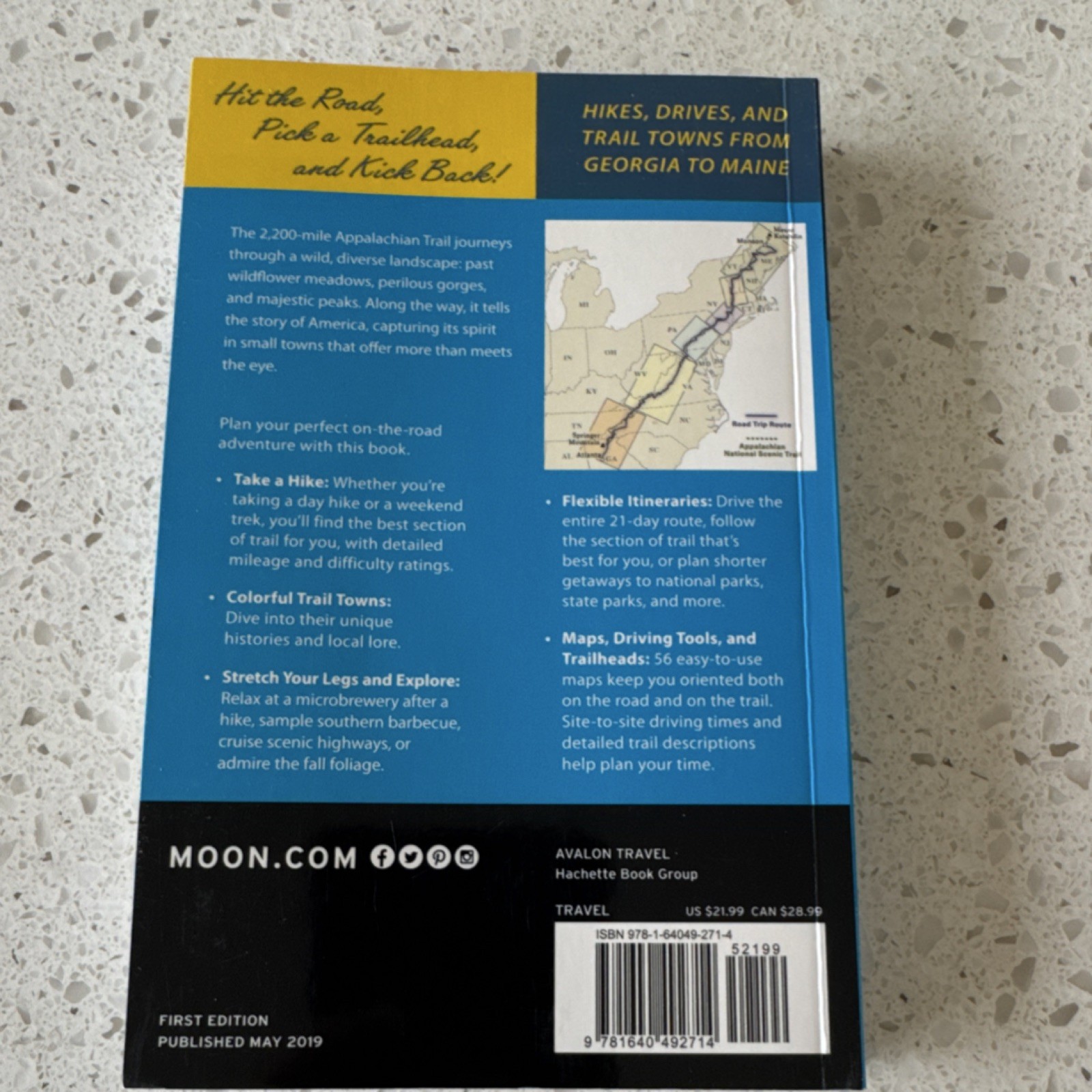 Avalon Publishing Moon Drive & Hike Appalachian Trail Timothy Malcolm PB 2019