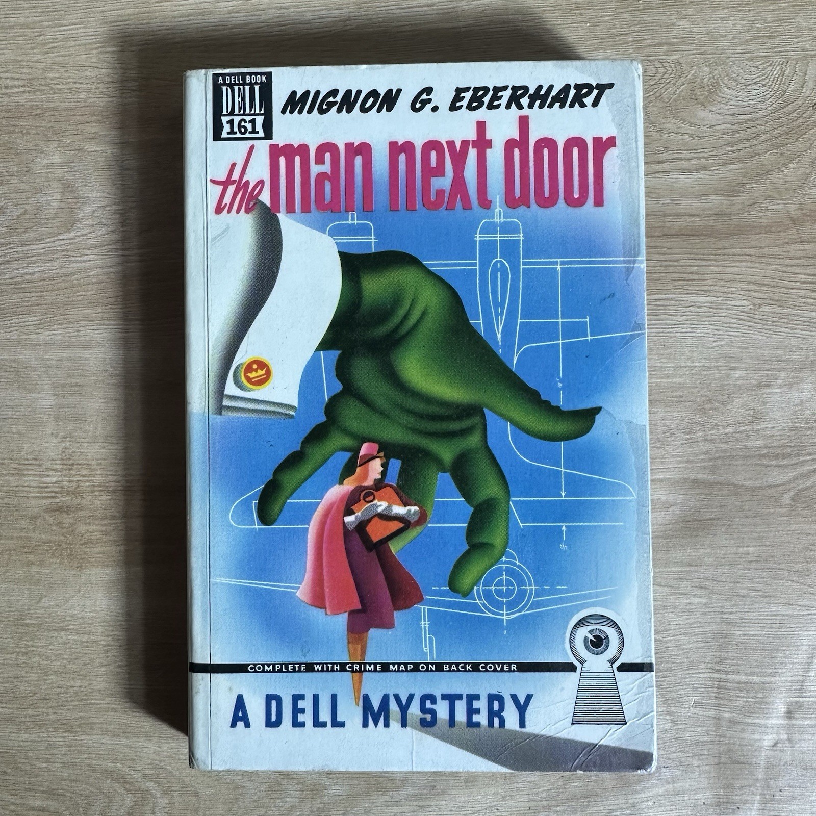 The Man Next Door Mignon G. Eberhart Dell Mystery Mapback 161 Vintage Paperback