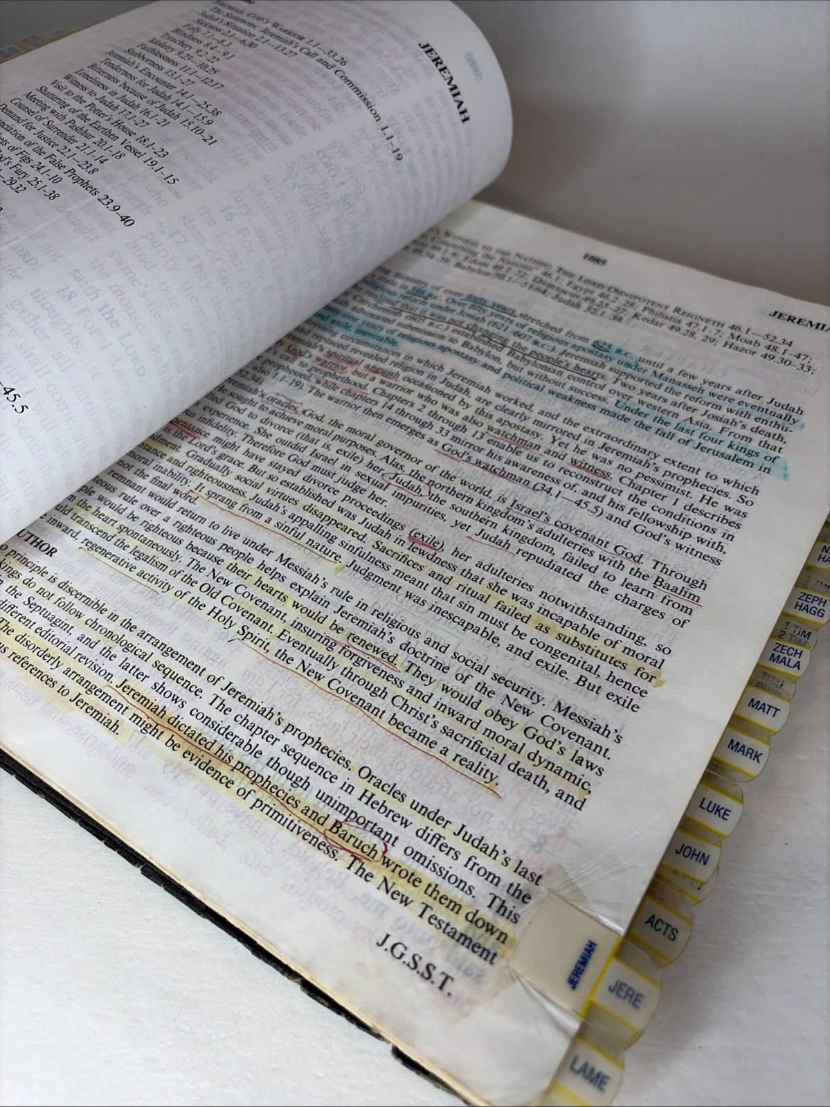 The King James Red Letter Bible In Touch Ministries Study Edition, W/ Dividers