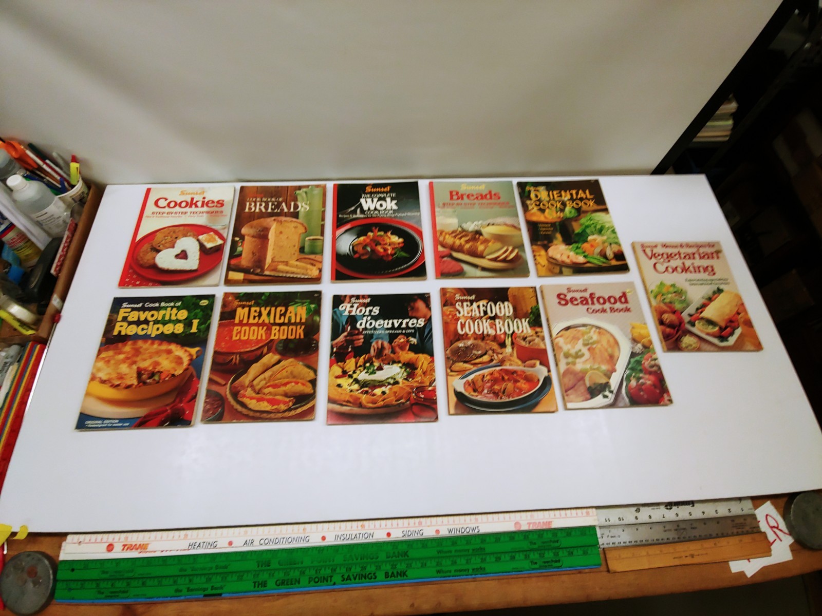 11x SUNSET Magazine COOKBOOKS Vintage Recipes Cookies Wok Breads Seafood…