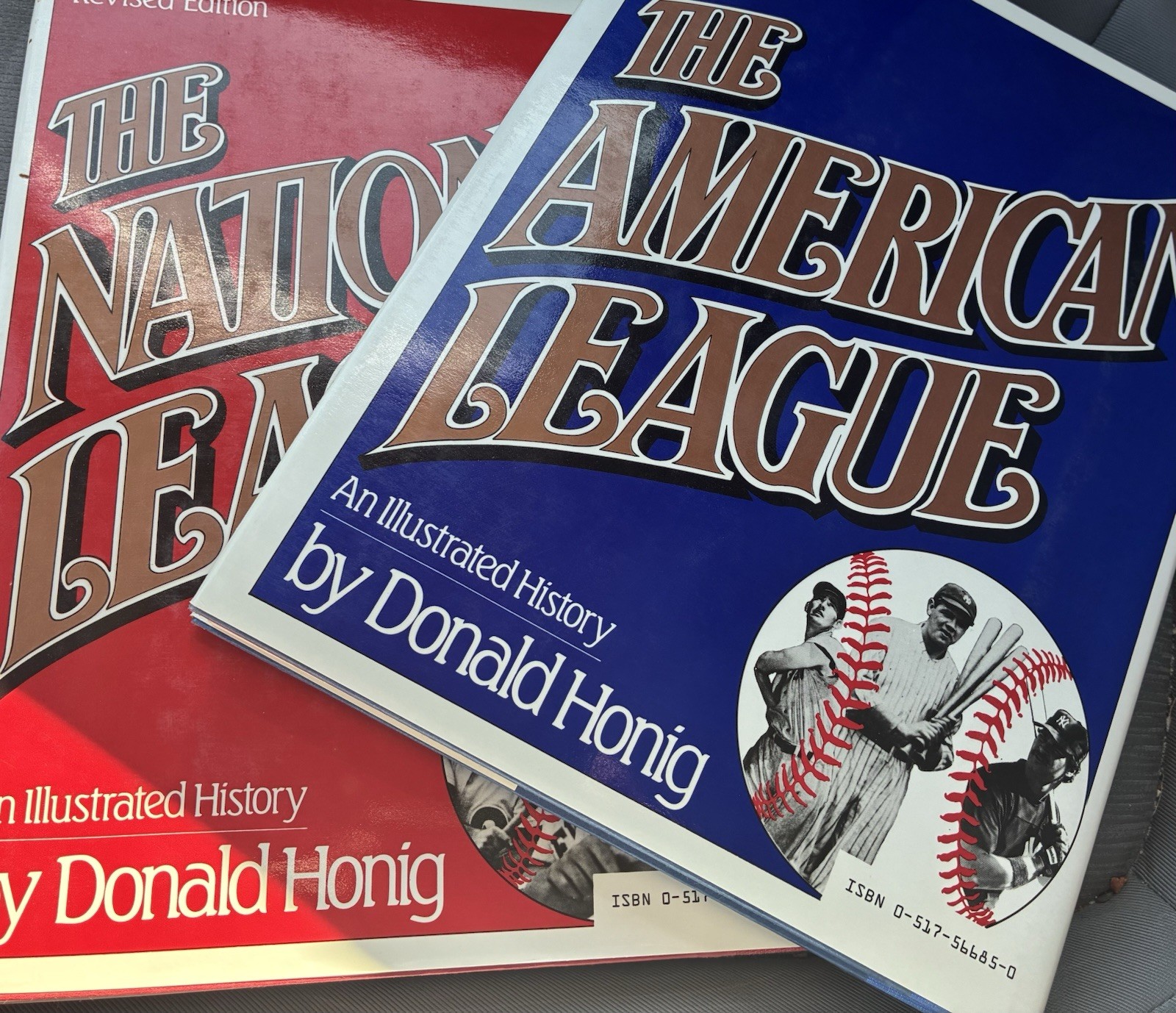 Two Book Set – The American League and The National League Hardcover 1987