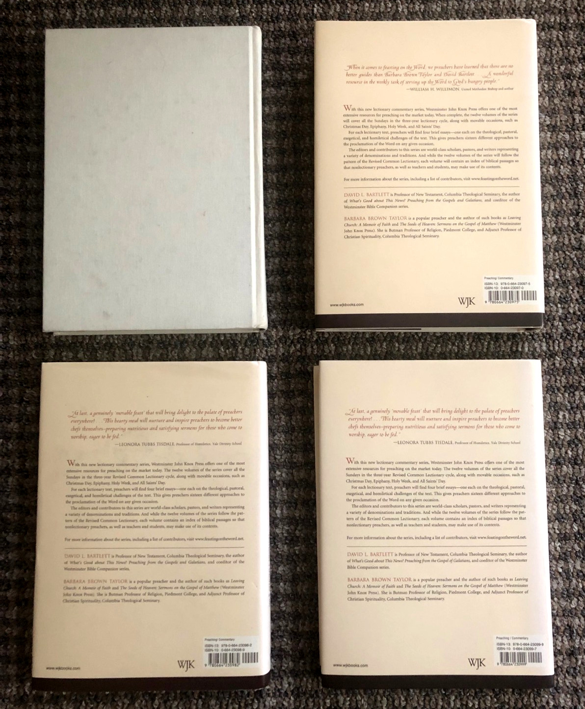Feasting On The Word,” for Lectionary Year B: Lot includes HC Vols. 1, 2, 3, 4