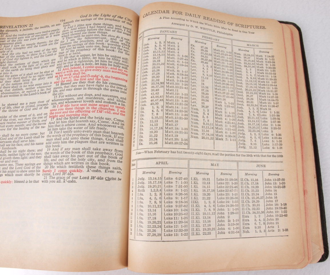 Holy Bible King James Version KJV World Publishing Vintage Red Letter 7.5 x 5.5″