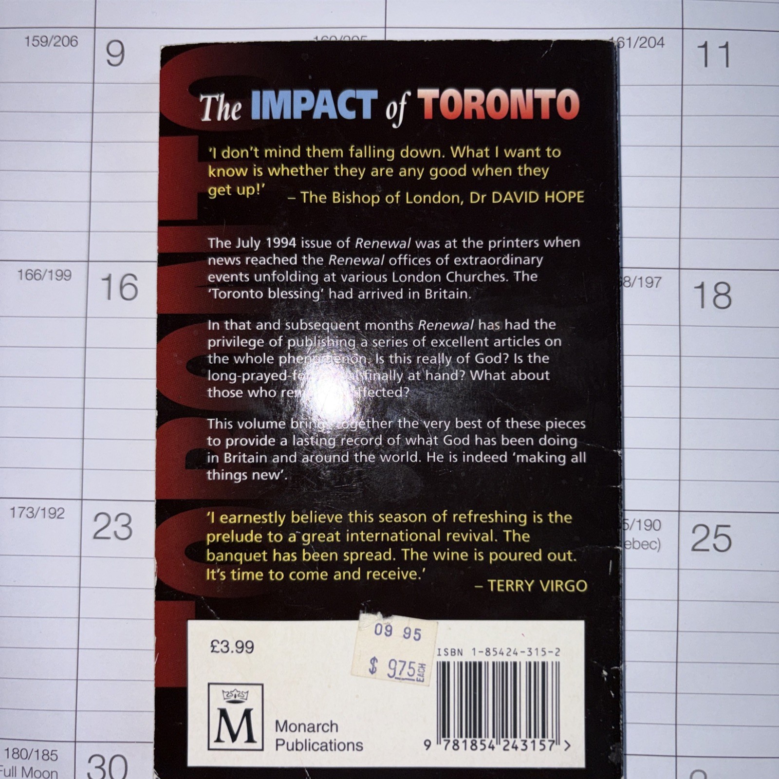 Impact Of Toronto – Reports from RENEWAL Magazine – 1995 – 125 pages – Revival