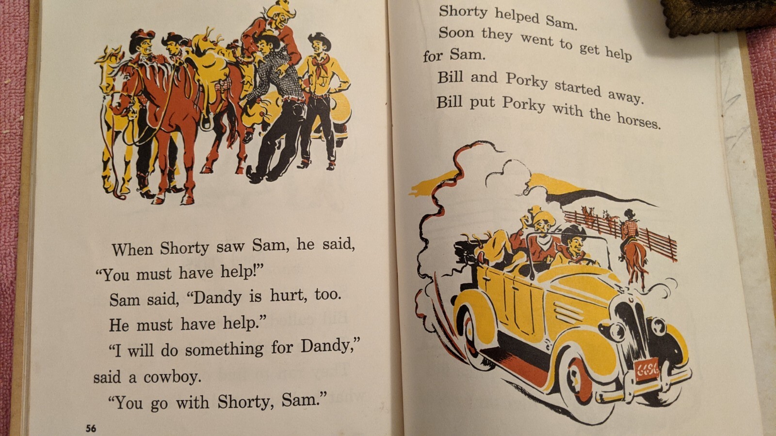 Edna Walker Chandler, COWBOY SAM AND PORKY, Benefic Press, 1961, HB, Acceptable