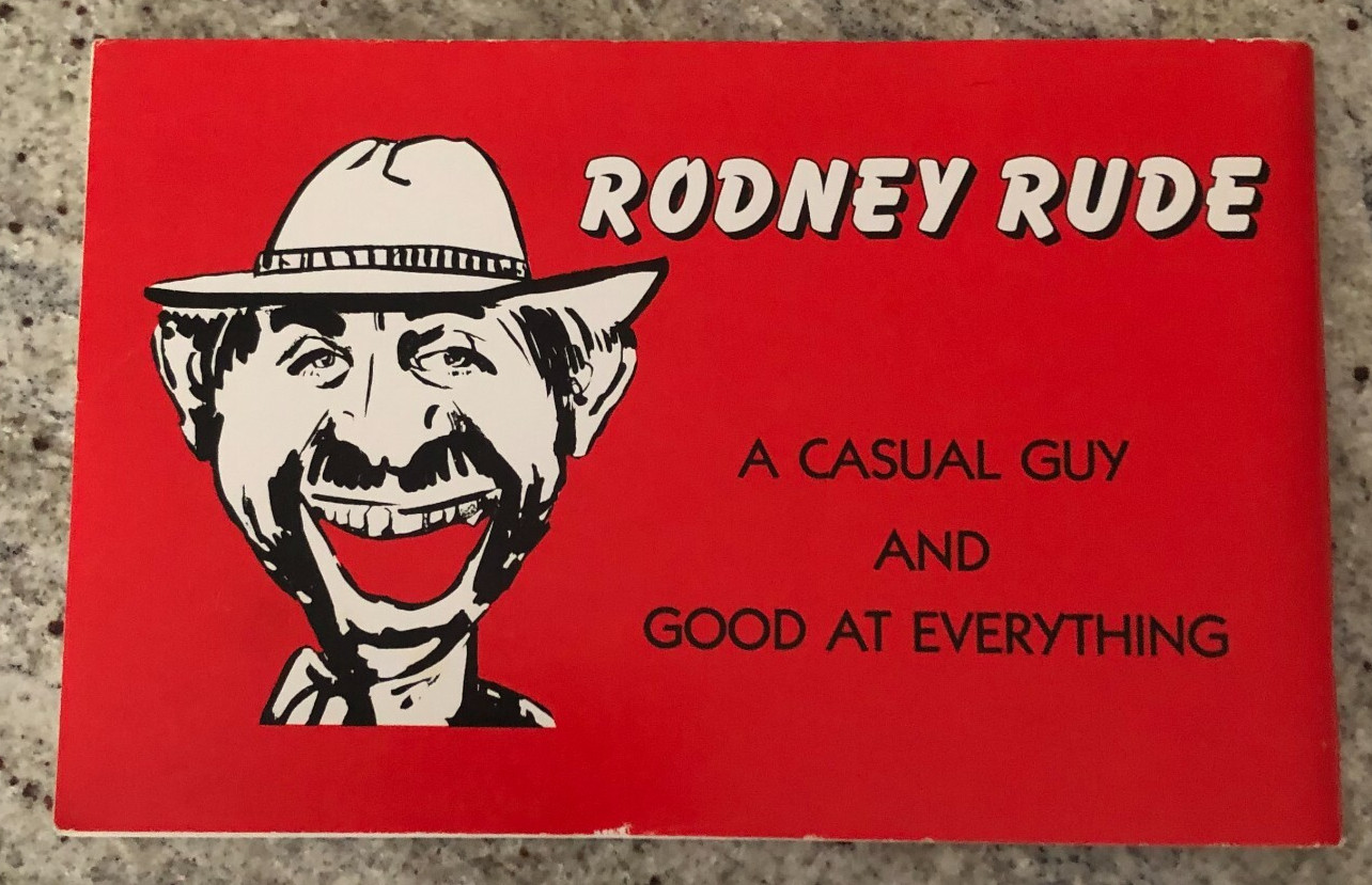 RODNEY RUDE “I HATE THAT” CARTOON BOOK – 110pg 26x 17cm – 1987 – LIKE NEW PAGES