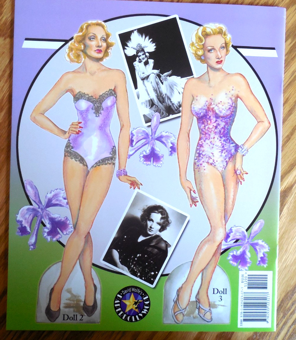 NEW 2009 Paper Studio Press David Wolfe “Marlene Dietrich” Paper Dolls Book