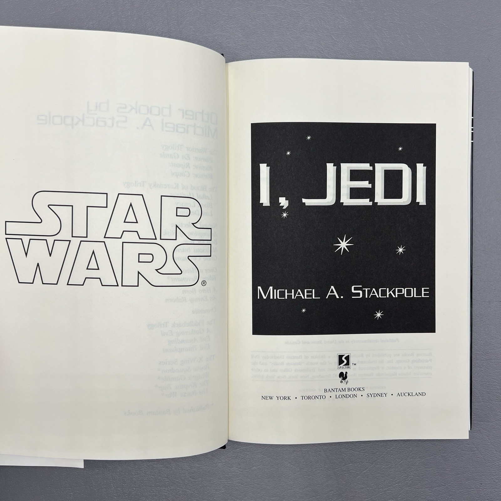 Star Wars I Jedi Michael A Stackpole Sci-Fi HC DJ Bantam Spectra 1998