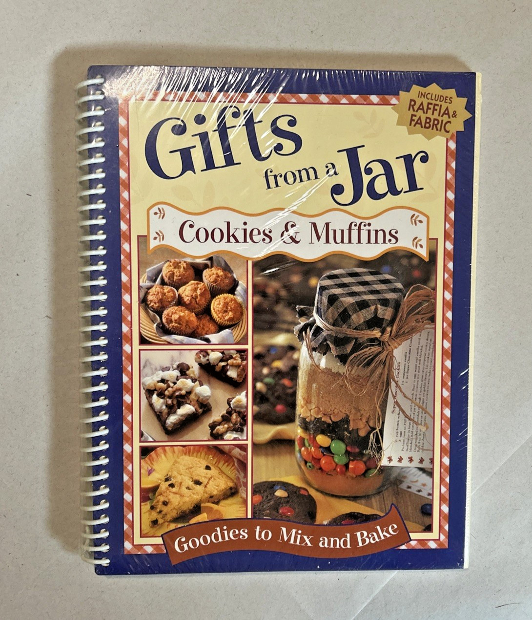 Gifts from a Jar ~ Cookies and Muffins ~ New, Sealed ~ With Raffia and Fabric