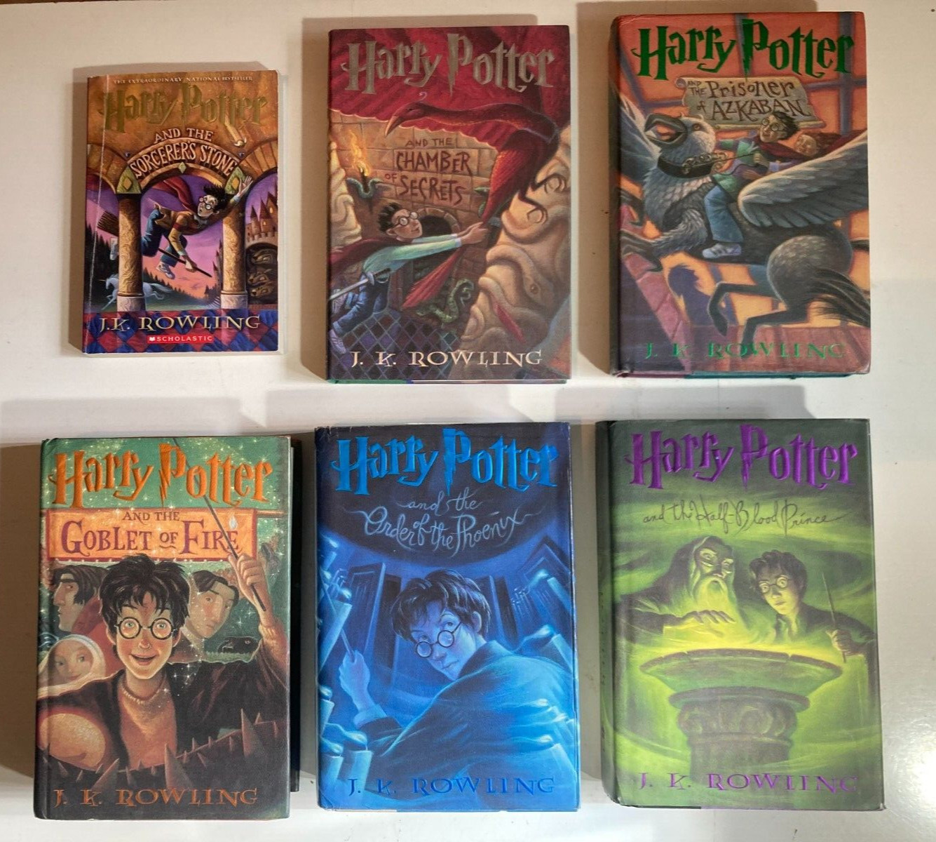 Lot HARRY POTTER Blood Prince PHOENIX Goblet Fire J K ROWLING 1-6 Lot of 6