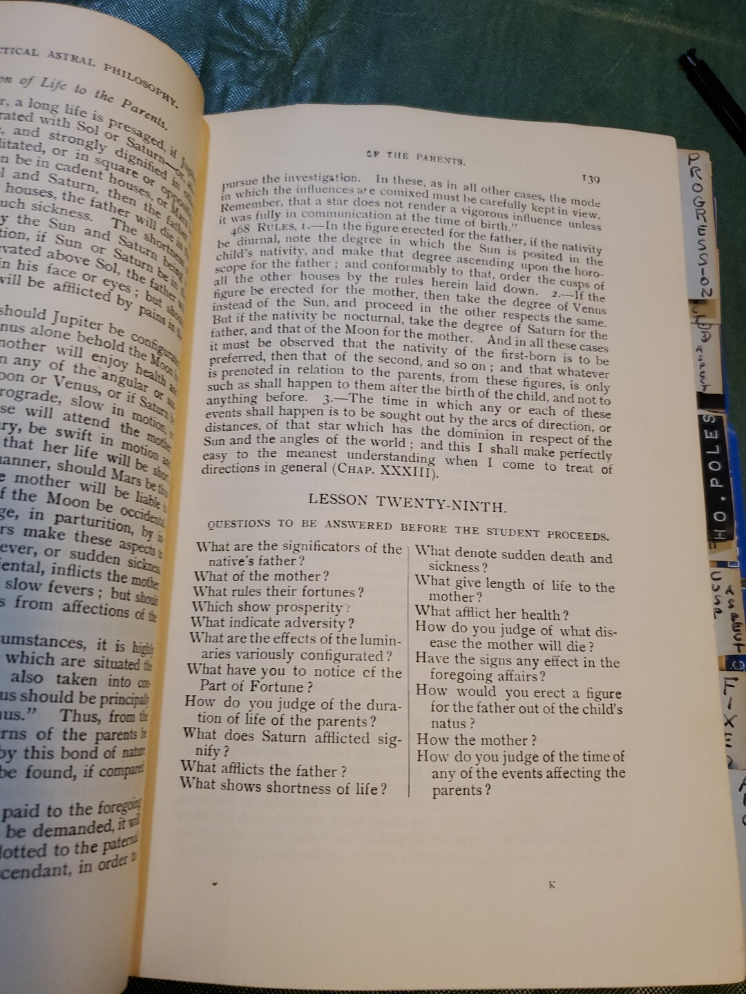 Arcana of Astrology by W. J. Simmonite circa 1890 FOULSHAM PUB. HC