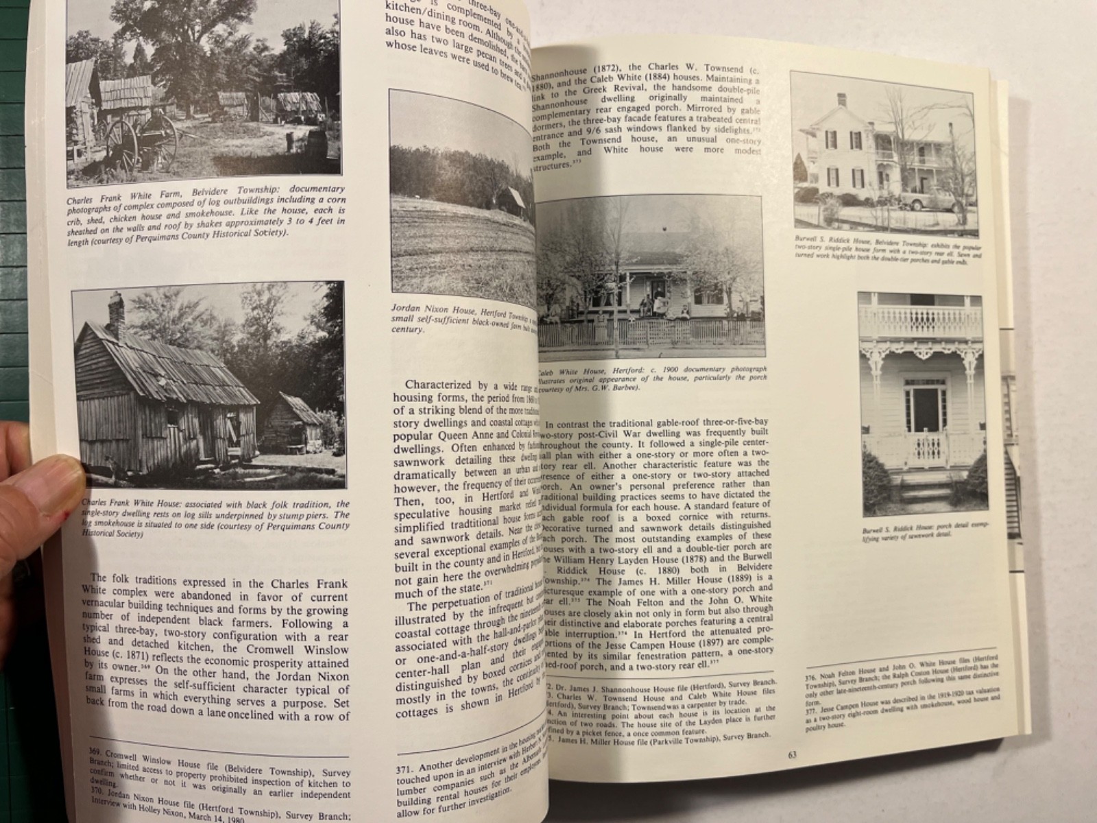 ‘Historic Architecture of Perquimans County’ North Carolina 1982 Softcover