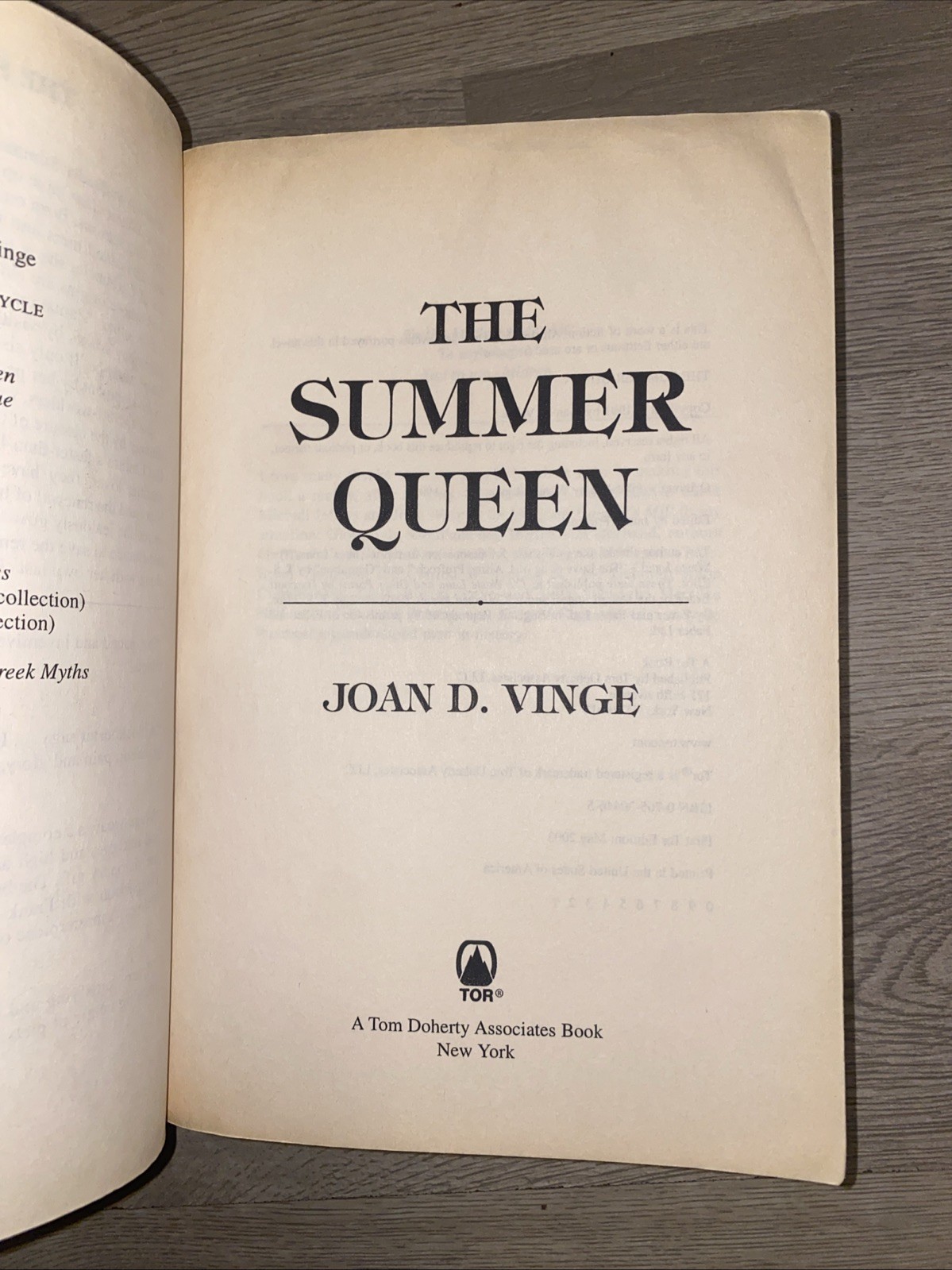The Summer Queen Joan D. Vinge Paperback TOR Vintage 2003