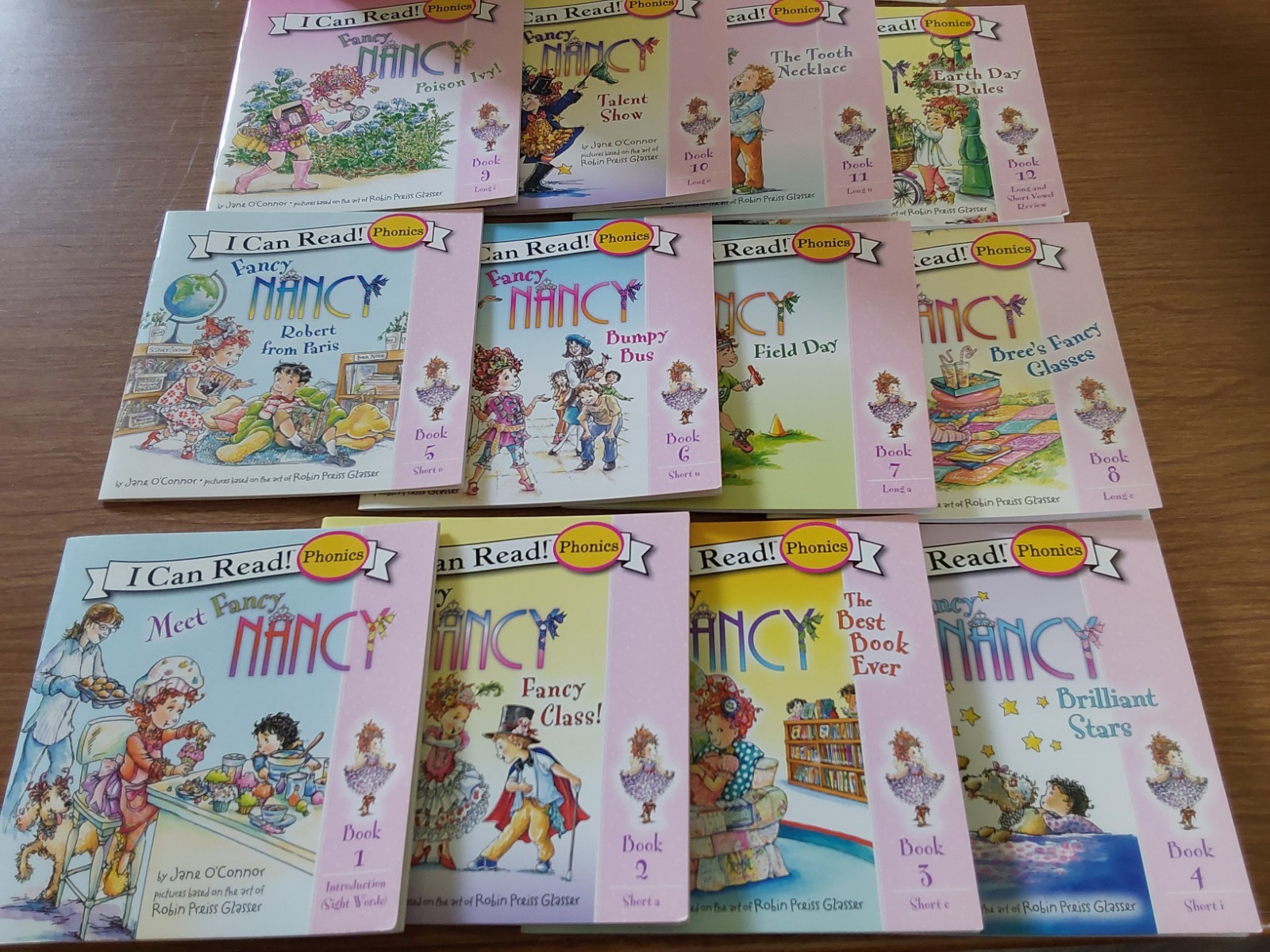 Fancy Nancy I Can Read Phonics Kids Books Lot 12 Carry Case Sight Words Vowels