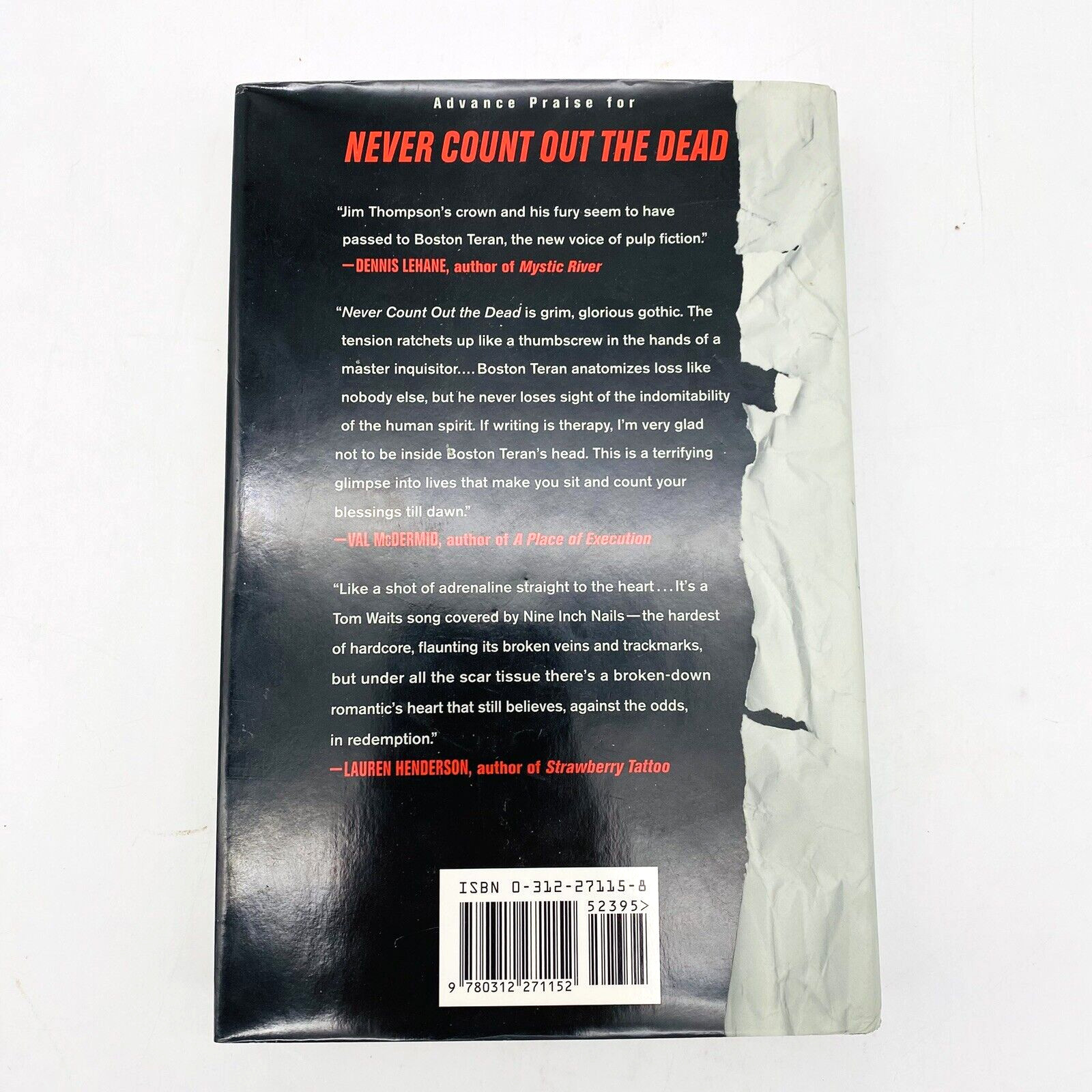 SIGNED Never Count Out the Dead Boston Teran 1st 1st Hardcover Dust Jacket