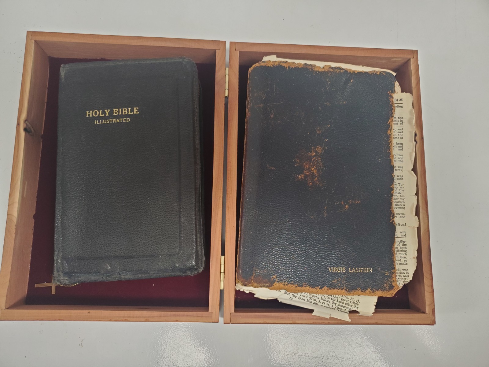 Vintage bibles Wood Case
