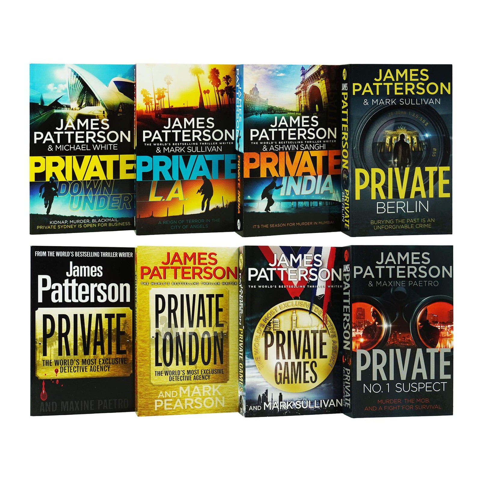 Private Series (Books 1-8) by James Patterson 8 Books Collection Set-Fiction-PB