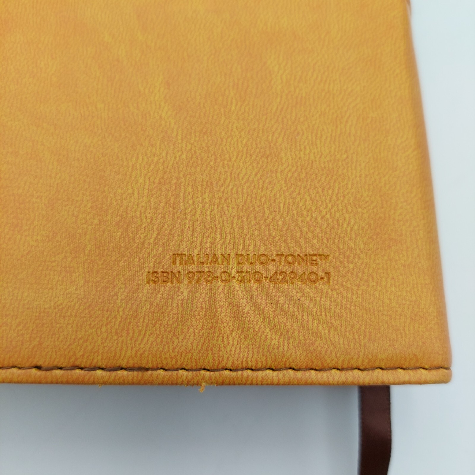 Zondervan NIV Large Print Lay-Flat Holy Bible Duo-Tone Chocolate/Amber w/Box
