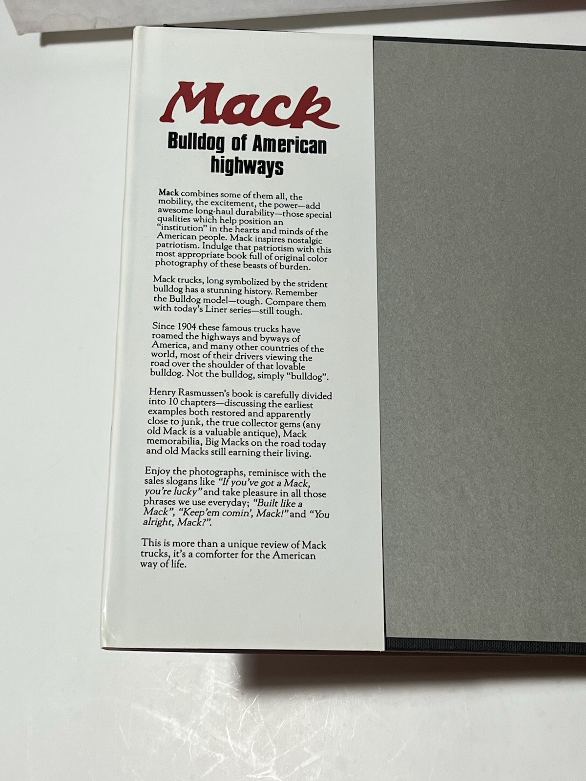 MACK BULLDOG OF AMERICAN HIGHWAYS BOOK PHOTOS BY HENRY RASMUSSEN 1987 128pp