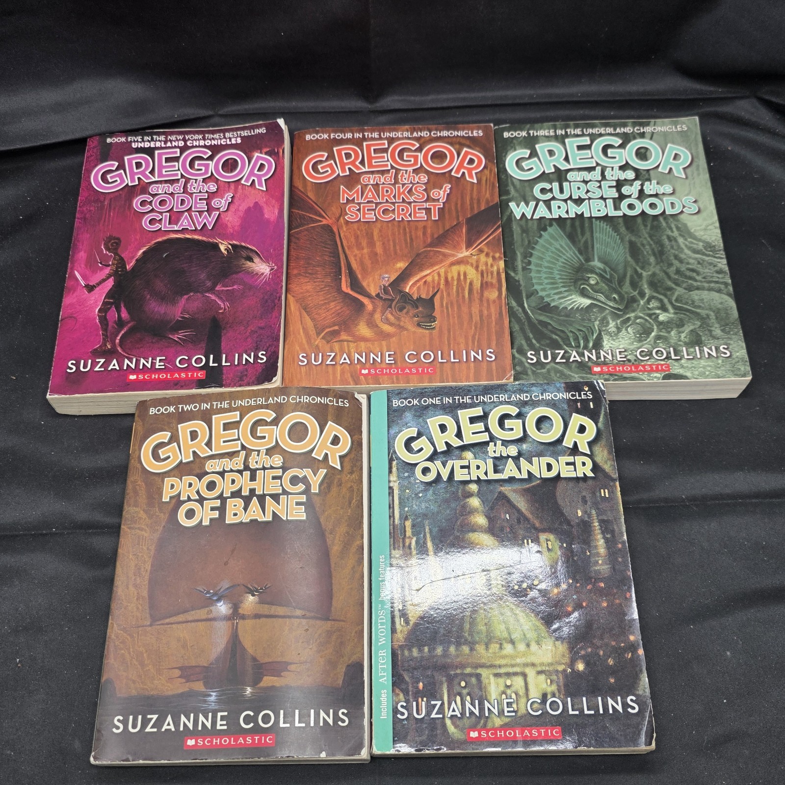 THE UNDERLAND CHRONICLES Series 1-5 set PB Lot Gregor Bane Curse Marks Claw