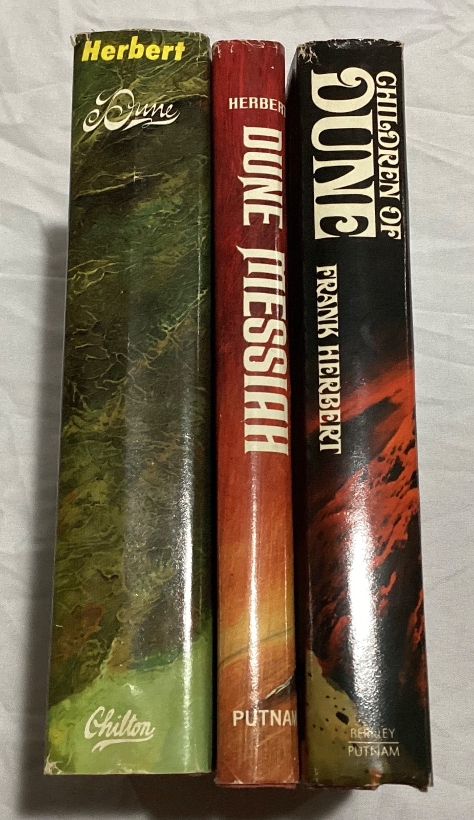 FRANK HERBERT 1st ED. BCE DUNE, MESSIAH, & CHILDREN OF HARDCOVERS GREAT SHAPE