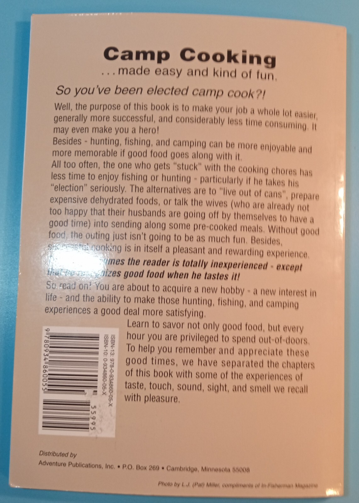 Camp Cooking Cookbook. 2005 Edition. 92 Pages. Dr. Duane R. Lundt