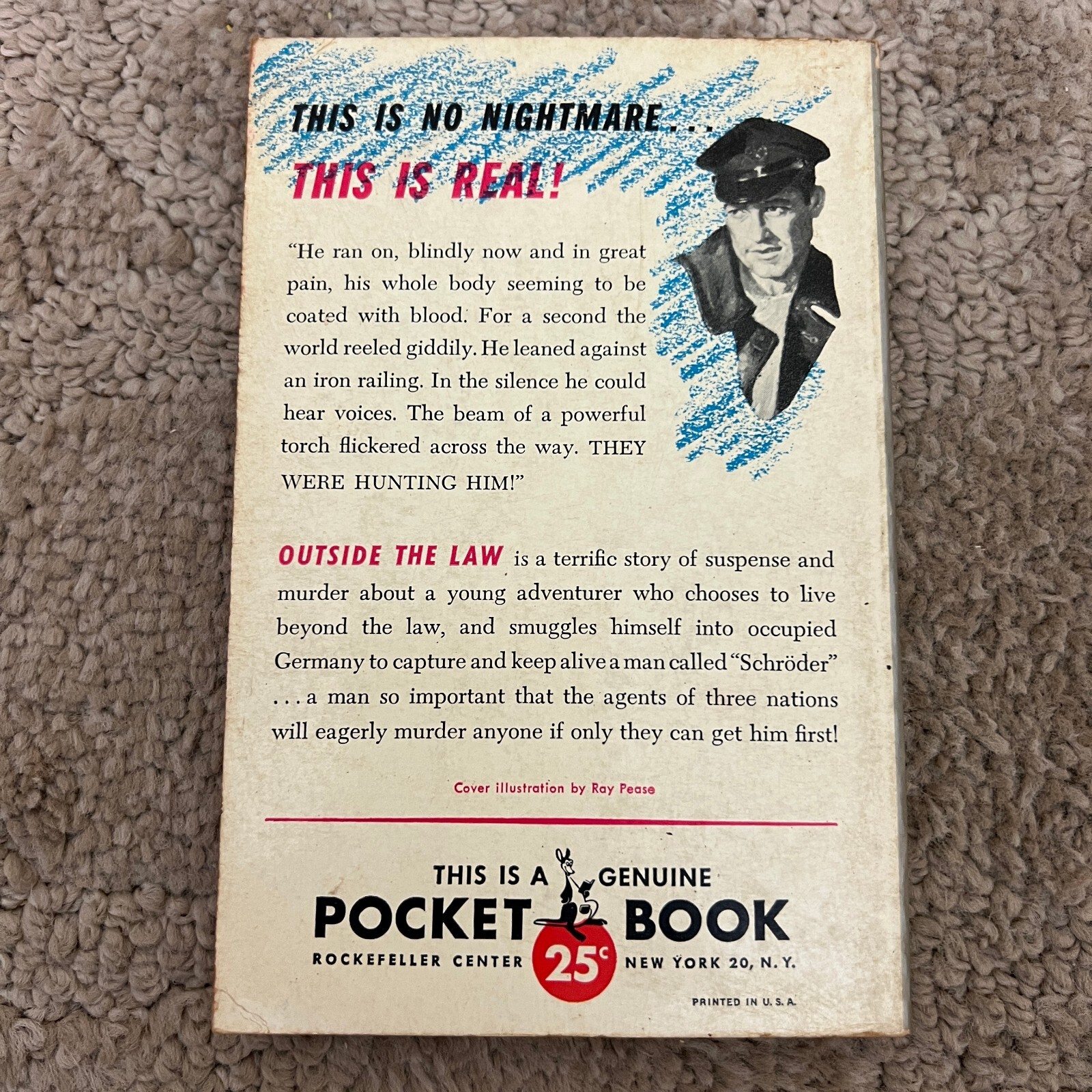 Outside the Law Mystery Paperback book by Philip Loraine from Pocket Book 1962