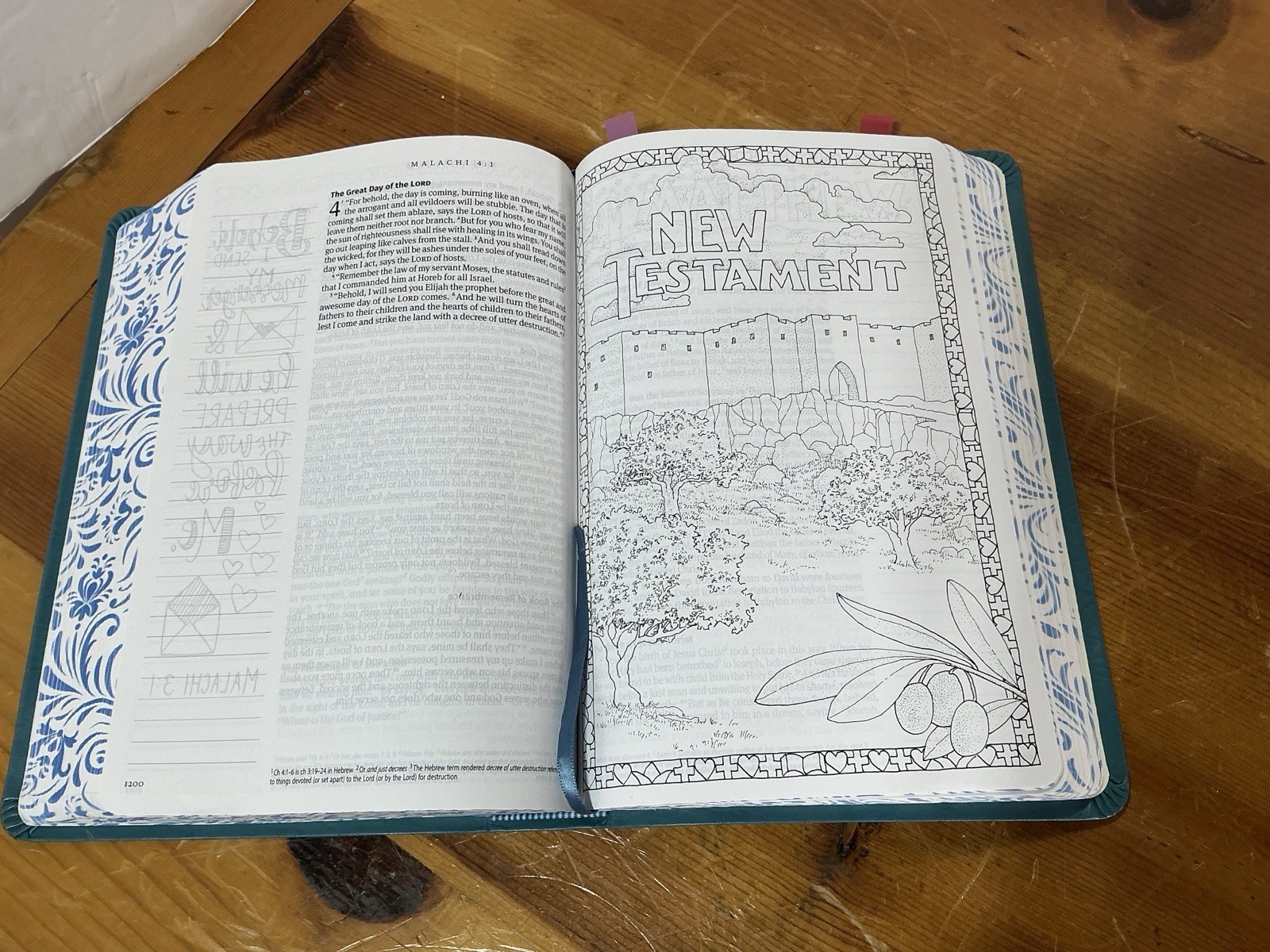 ESV The Enduring Word Bible Teal Imitation Leather Over Board 2018 VERY NICE SEE