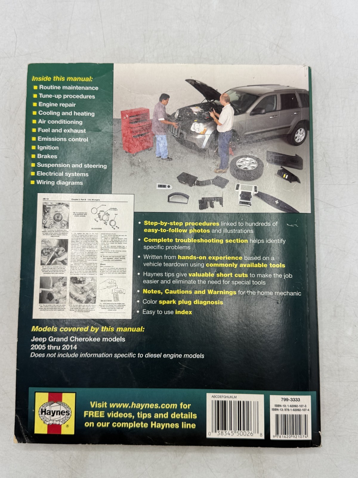 Jeep Grand Cherokee Haynes Repair Manual 2005-2014 Gasoline Engines