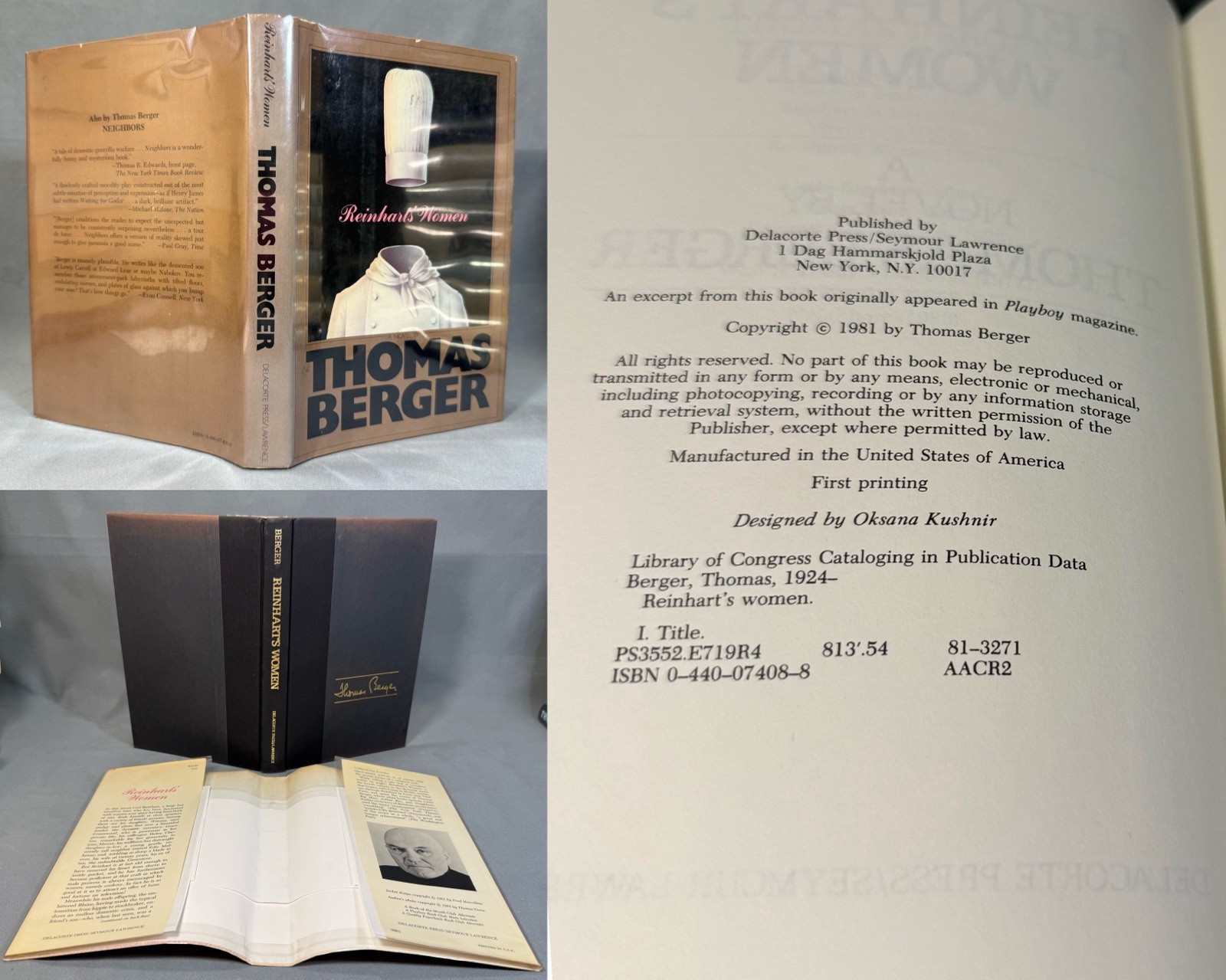Thomas Berger First Edition Lot – 10 1st Print Books Reinhart’s HCDJ NF/Fine