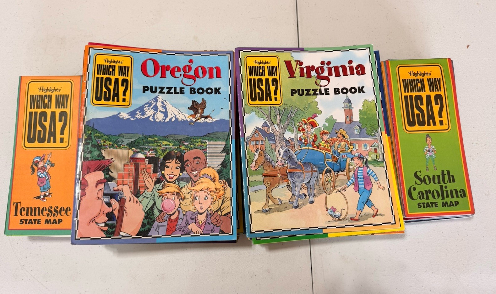 Highlights Which Way USA Full Set 50 States Plus 50 Maps Writing In 12 Books
