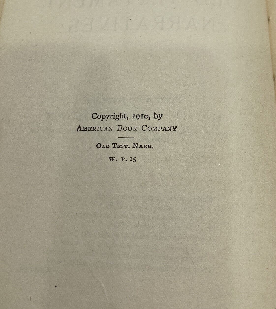 Eclectic English Classics Old Testament Narratives Baldwin 1910