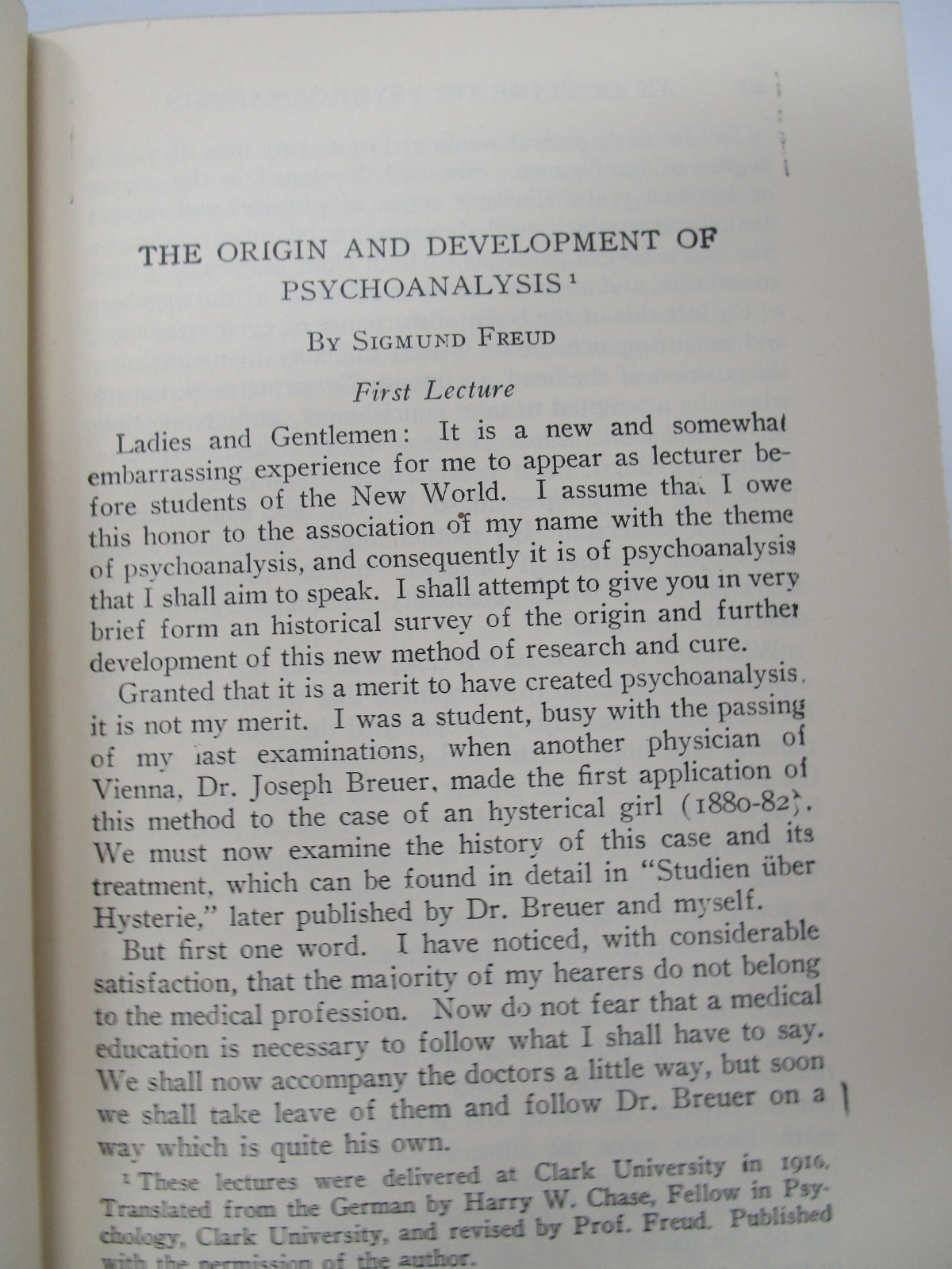 An Outline of Psychoanalysis edited by J. S. Van Teslaar 1925