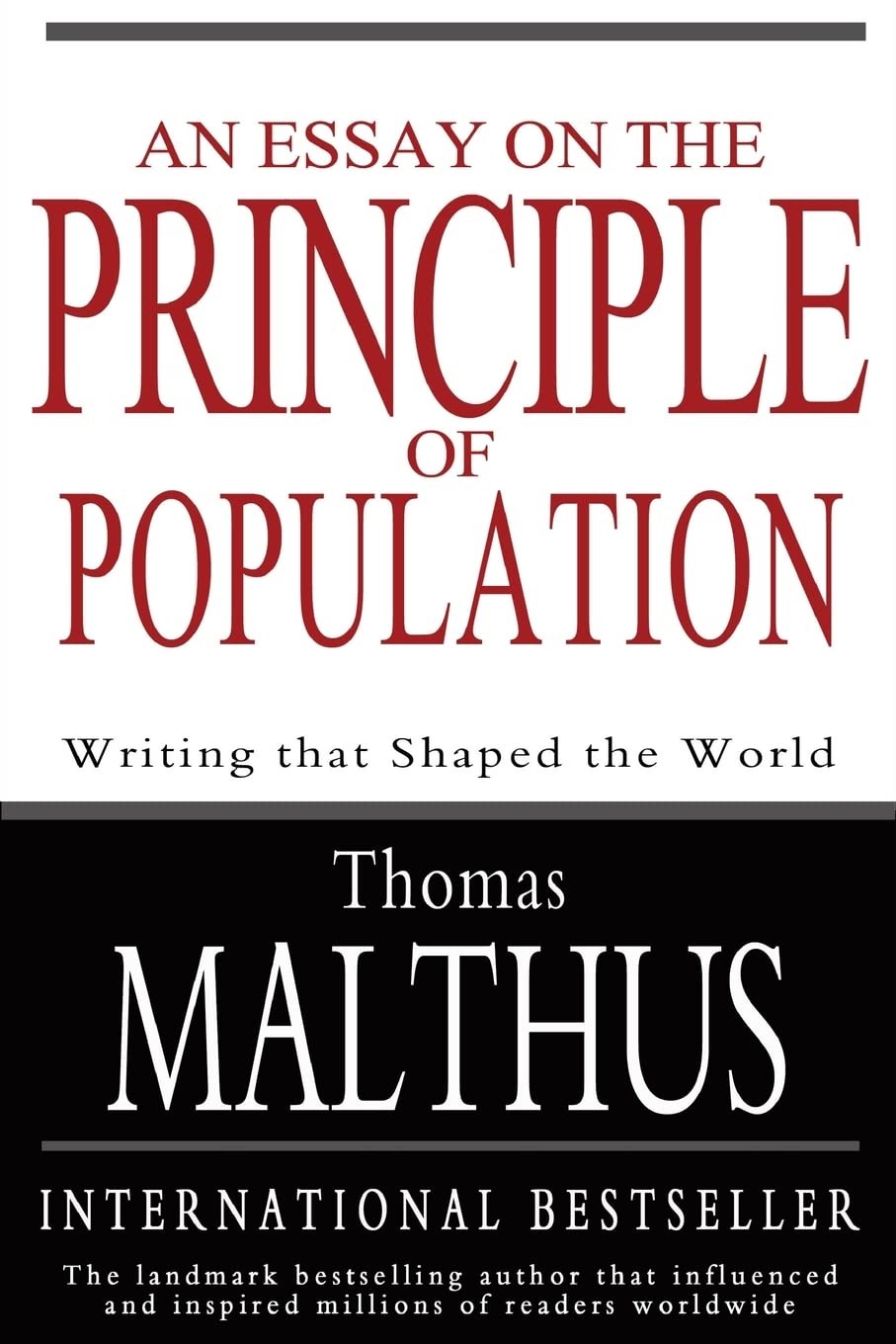 An Essay on the Principle of Population By Malthus, Thomas Thom