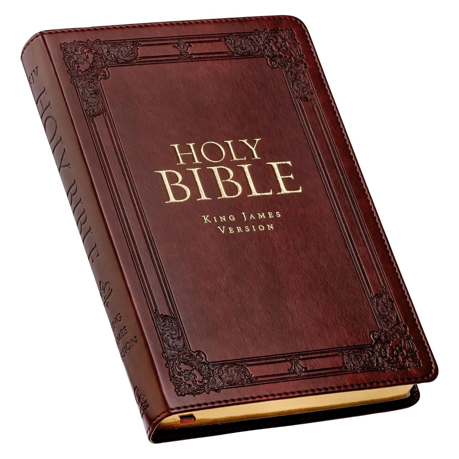 The Holy Bible Kings James Version Bible Thumb Indexed Red Letter / Brown NEW***