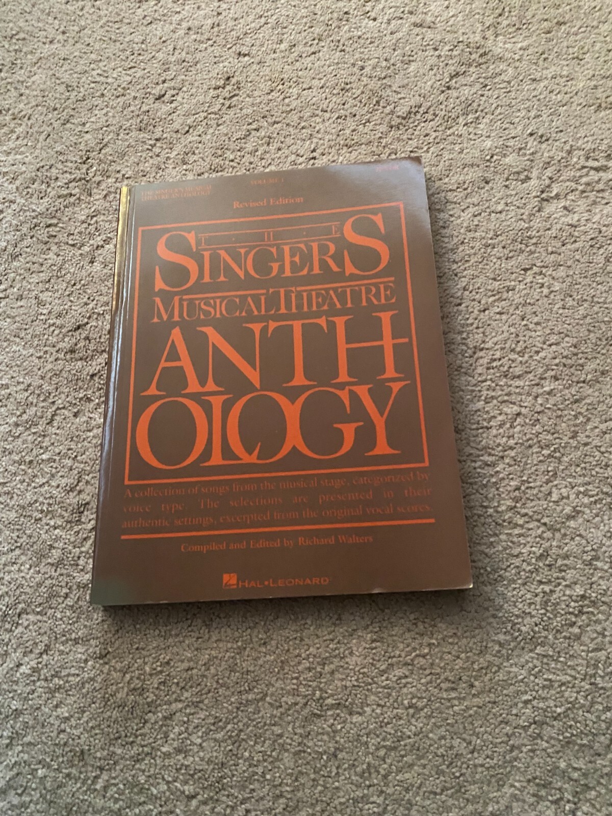 THE SINGERS MUSICAL THEATRE ANTHOLOGY BOOK VOLUME 1 REVISED EDITION