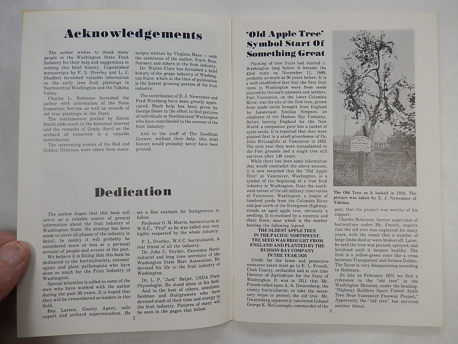 Washington State Fruit Industry…A Brief History by W.A. Luce, cir 1968, SIGNED