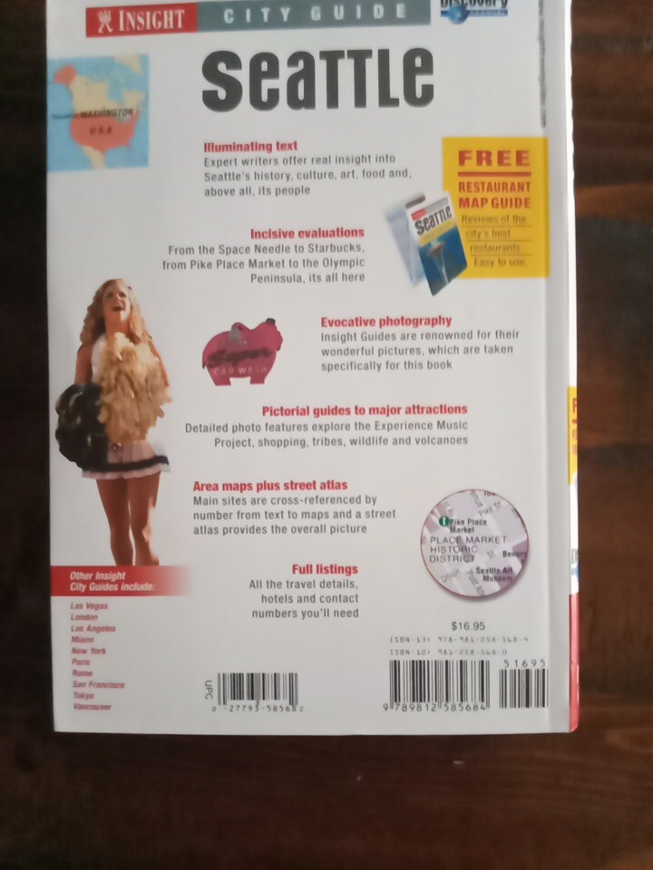 Seattle Insight City Guide guidebook. 2007, New, 265 pages, Color
