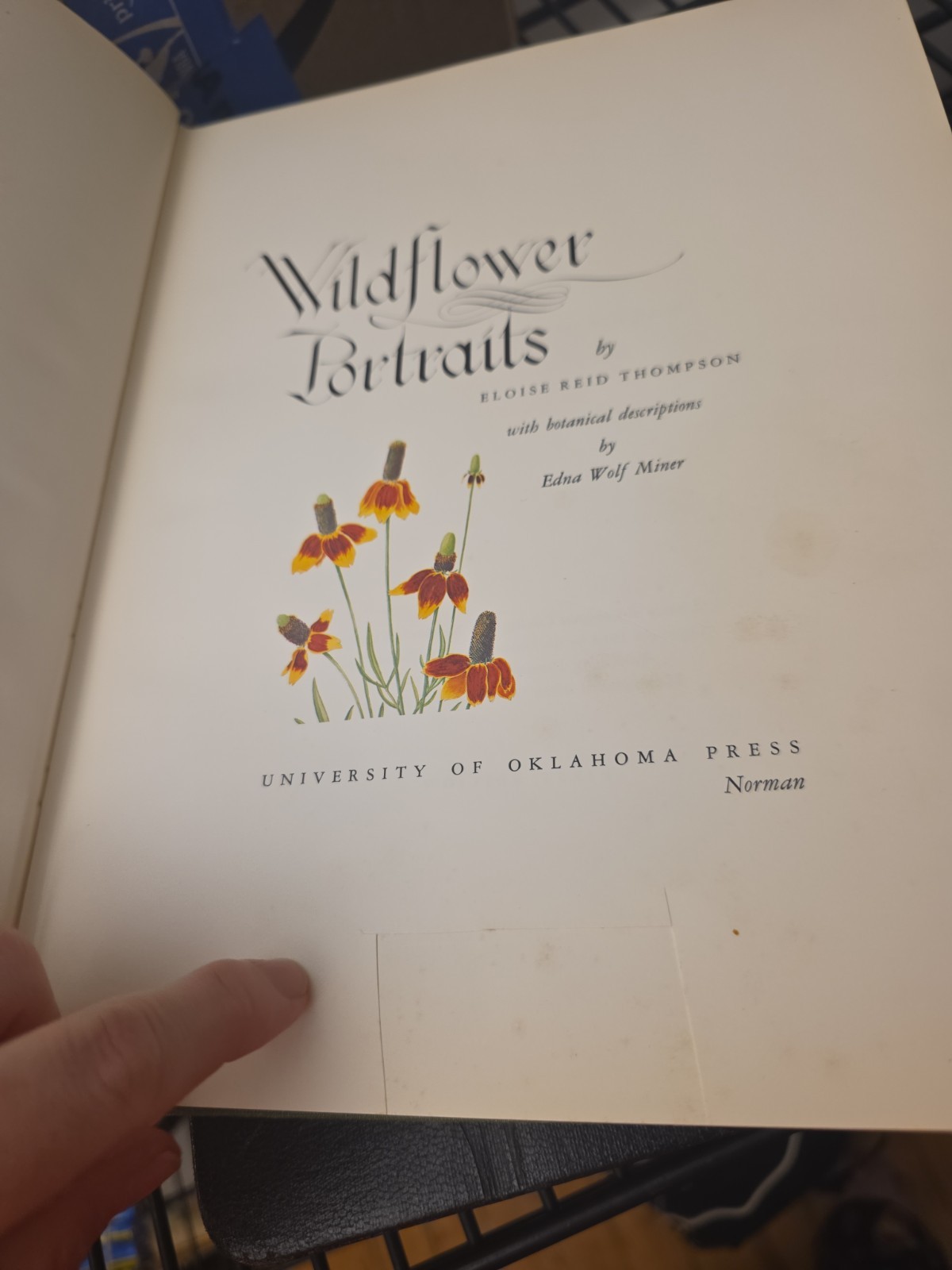Wildflower Portraits Eloise Reid Thompson Univ of Oklahoma 1964 HB VG Book Plant