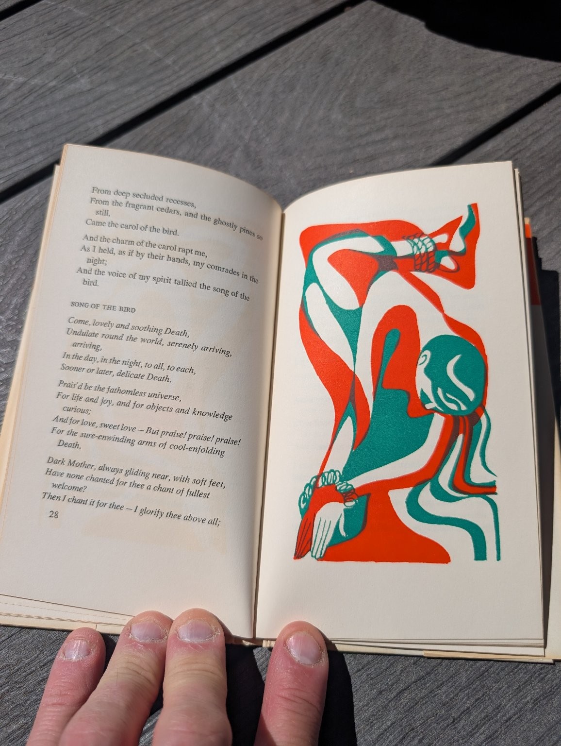 Leaves of Grass Walt Whitman 1968 Illustrated Peter Pauper Press Poetry Book