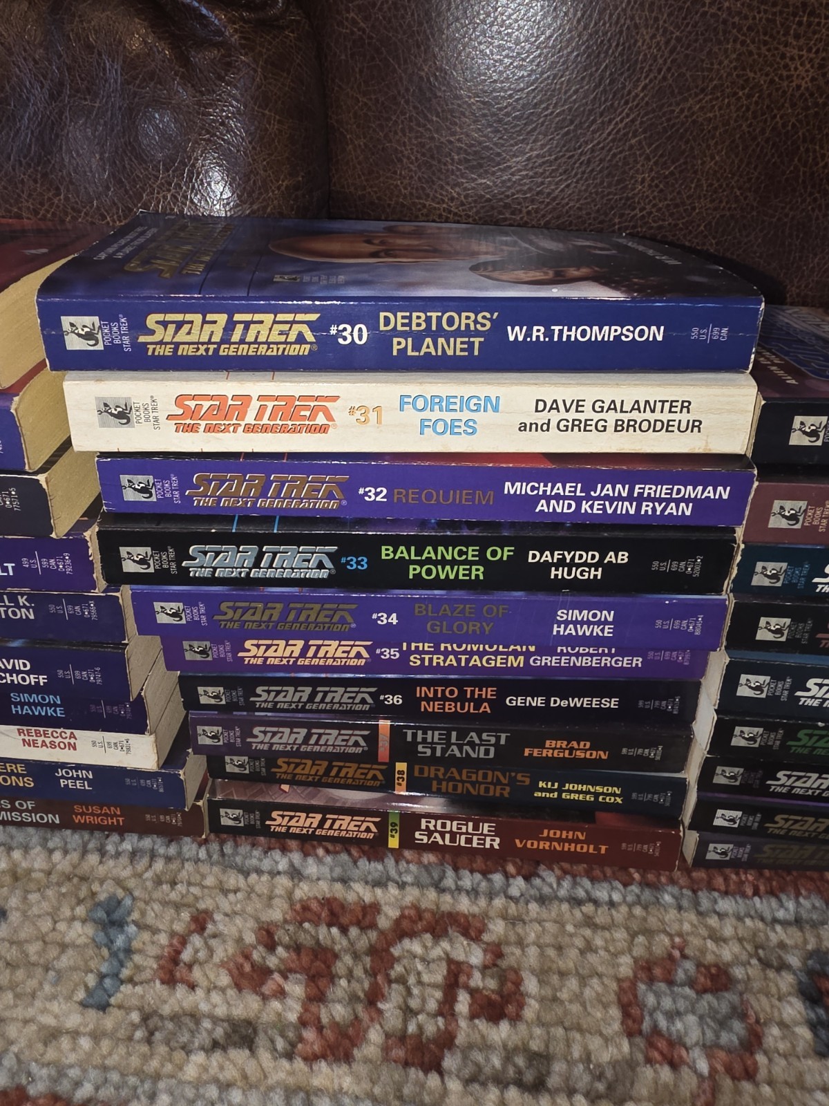 Lot of 46 Star Trek The Next Generation Numbered Books Most Unread/1st Printings